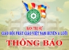 TT. Huế: PG A Lưới thông báo Hội nghị Tổng kết Phật sự 2014 và chương trình năm 2015